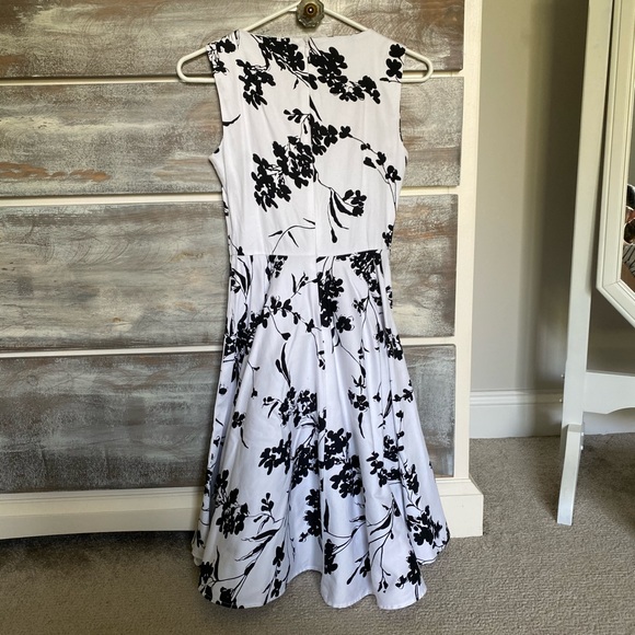 Grace Karin White Black Floral Dress - Picture 6 of 9